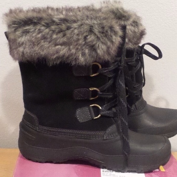 NEW KHOMBU SLOPE WINTER BOOTS BLACK ALL TERRAIN SIZE 10 WATERPROOF NIB - Picture 6 of 8